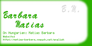 barbara matias business card